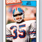 1987 Topps #34 Ken Bell Broncos NFL Football