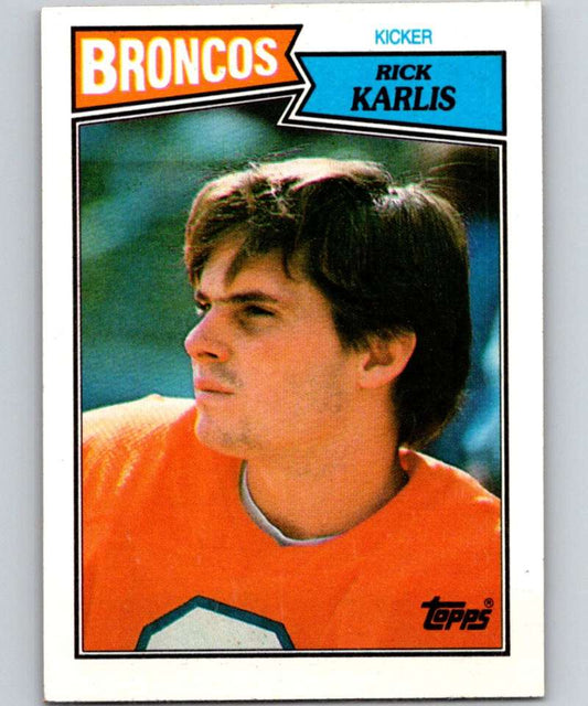 1987 Topps #36 Rich Karlis Broncos UER NFL Football Image 1