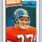 1987 Topps #39 Karl Mecklenburg Broncos NFL Football