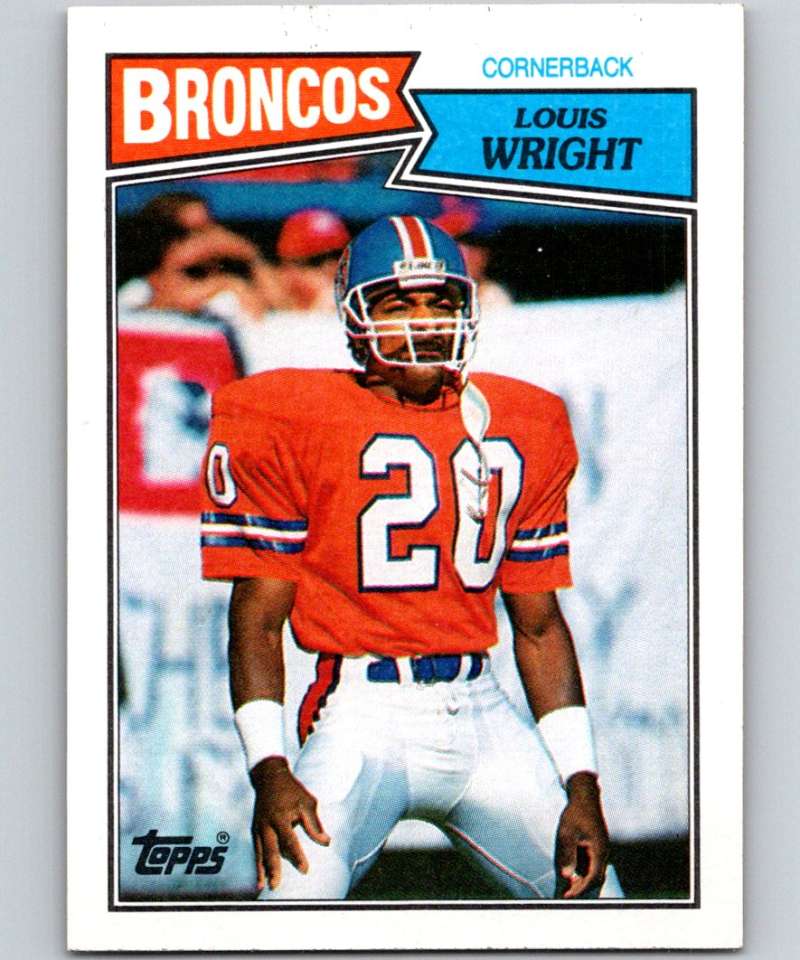 1987 Topps #40 Louis Wright Broncos NFL Football Image 1