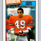 1987 Topps #42 Dennis Smith Broncos NFL Football Image 1