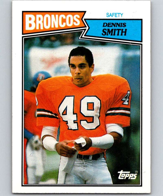 1987 Topps #42 Dennis Smith Broncos NFL Football Image 1