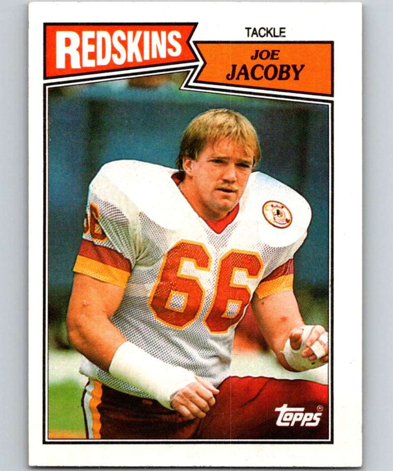 1987 Topps #72 Joe Jacoby Redskins NFL Football Image 1