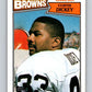 1987 Topps #81 Curtis Dickey Browns NFL Football Image 1