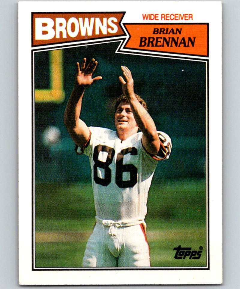 1987 Topps #84 Brian Brennan RC Rookie Browns NFL Football Image 1