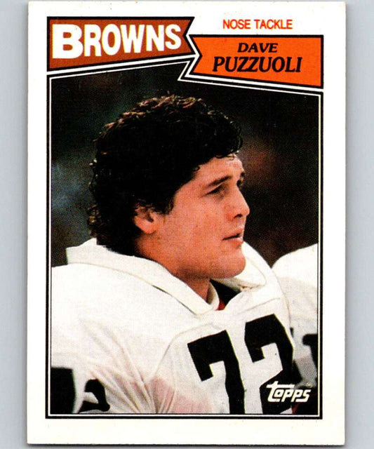 1987 Topps #95 Dave Puzzuoli Browns NFL Football Image 1