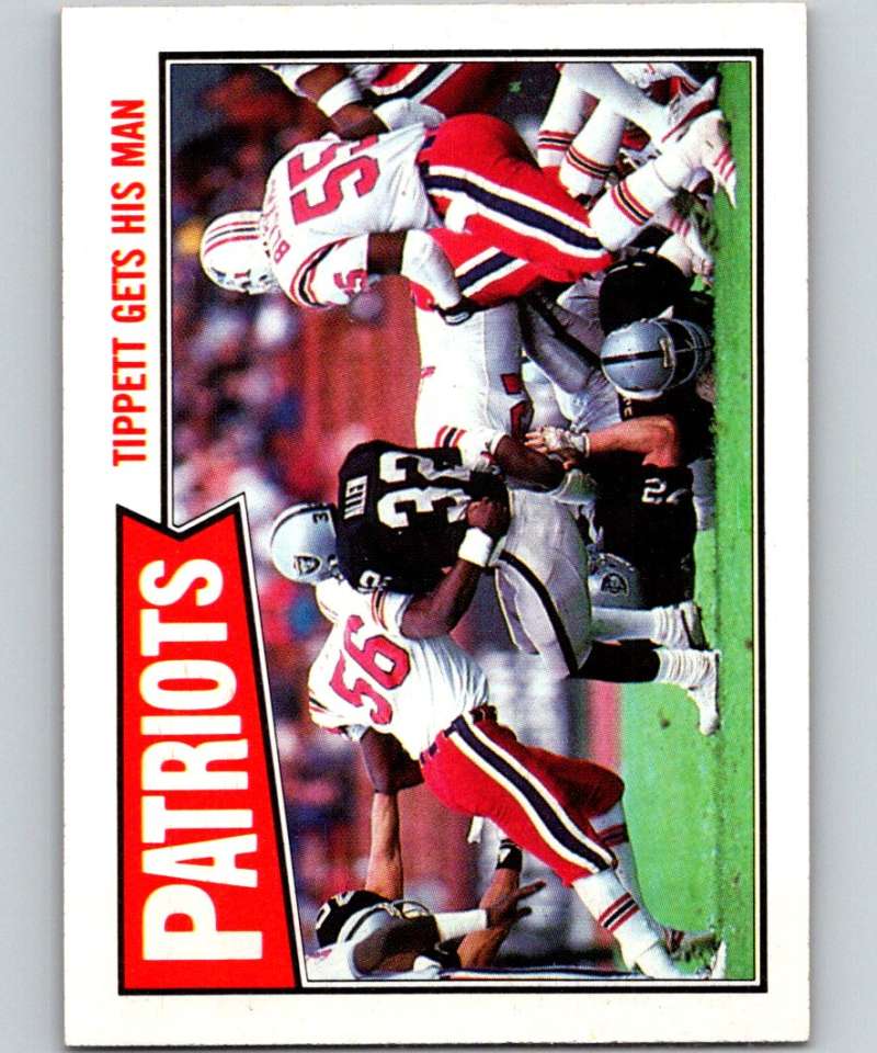 1987 Topps #96 Andre Tippett Patriots TL NFL Football Image 1