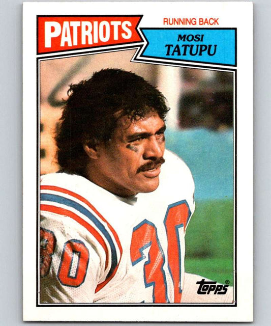 1987 Topps #100 Mosi Tatupu Patriots NFL Football Image 1