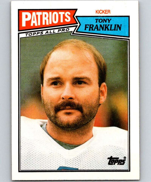1987 Topps #104 Tony Franklin Patriots NFL Football Image 1