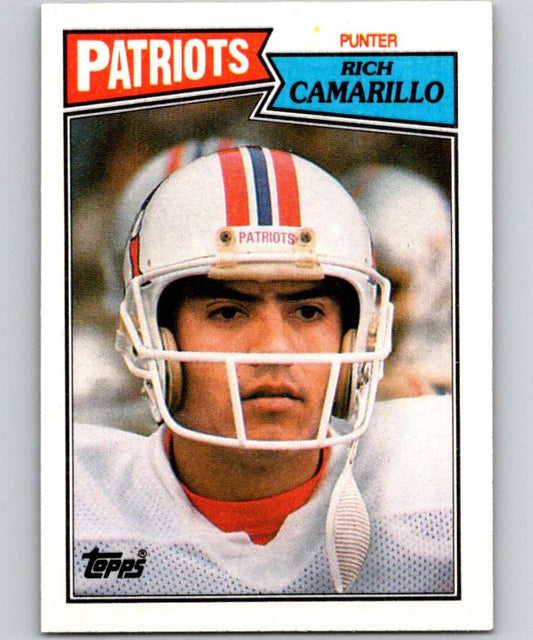 1987 Topps #105 Rich Camarillo Patriots NFL Football Image 1