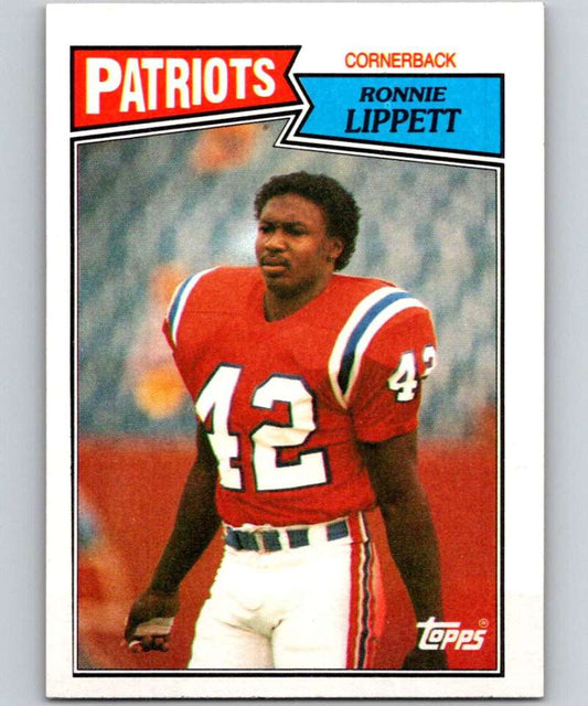 1987 Topps #109 Ronnie Lippett RC Rookie Patriots NFL Football Image 1