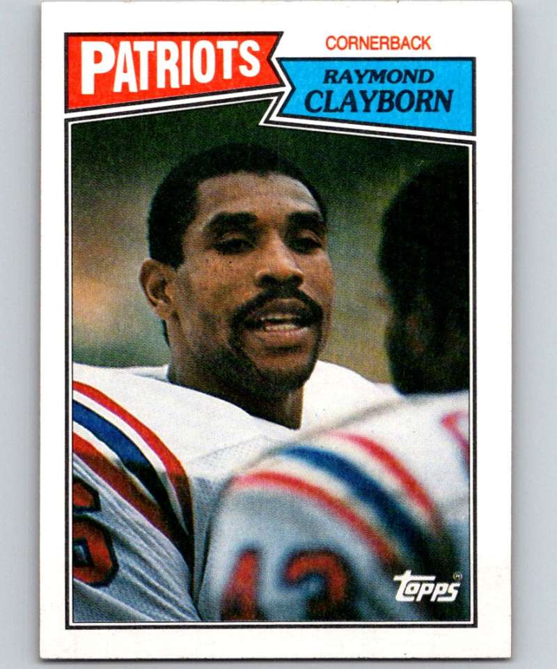 1987 Topps #110 Raymond Clayborn Patriots NFL Football Image 1
