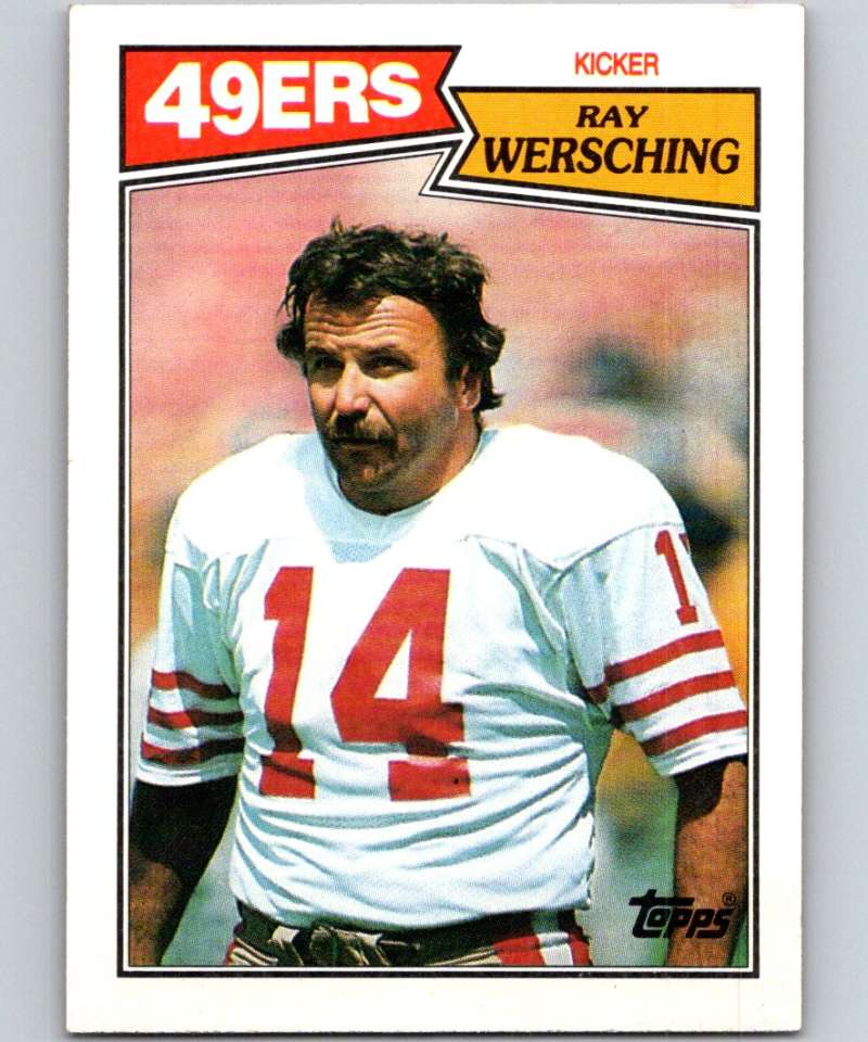 1987 Topps #117 Ray Wersching 49ers NFL Football Image 1