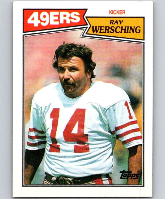 1987 Topps #117 Ray Wersching 49ers NFL Football Image 1