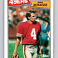 1987 Topps #118 Max Runager 49ers NFL Football Image 1