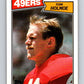 1987 Topps #124 Tom Holmoe 49ers NFL Football Image 1