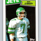 1987 Topps #127 Ken O'Brien NY Jets NFL Football