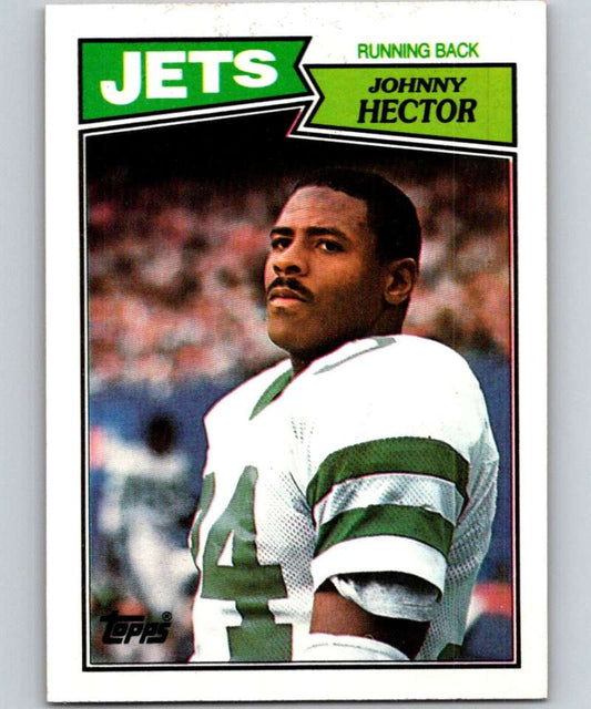 1987 Topps #130 Johnny Hector RC Rookie NY Jets NFL Football Image 1