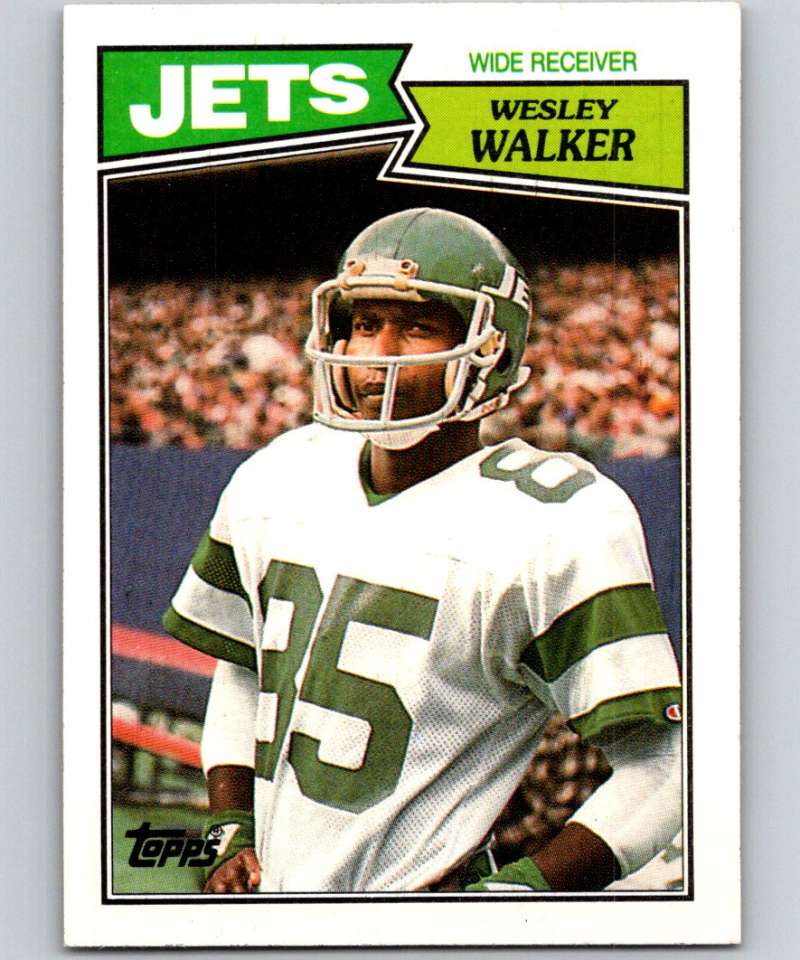 1987 Topps #132 Wesley Walker NY Jets NFL Football Image 1