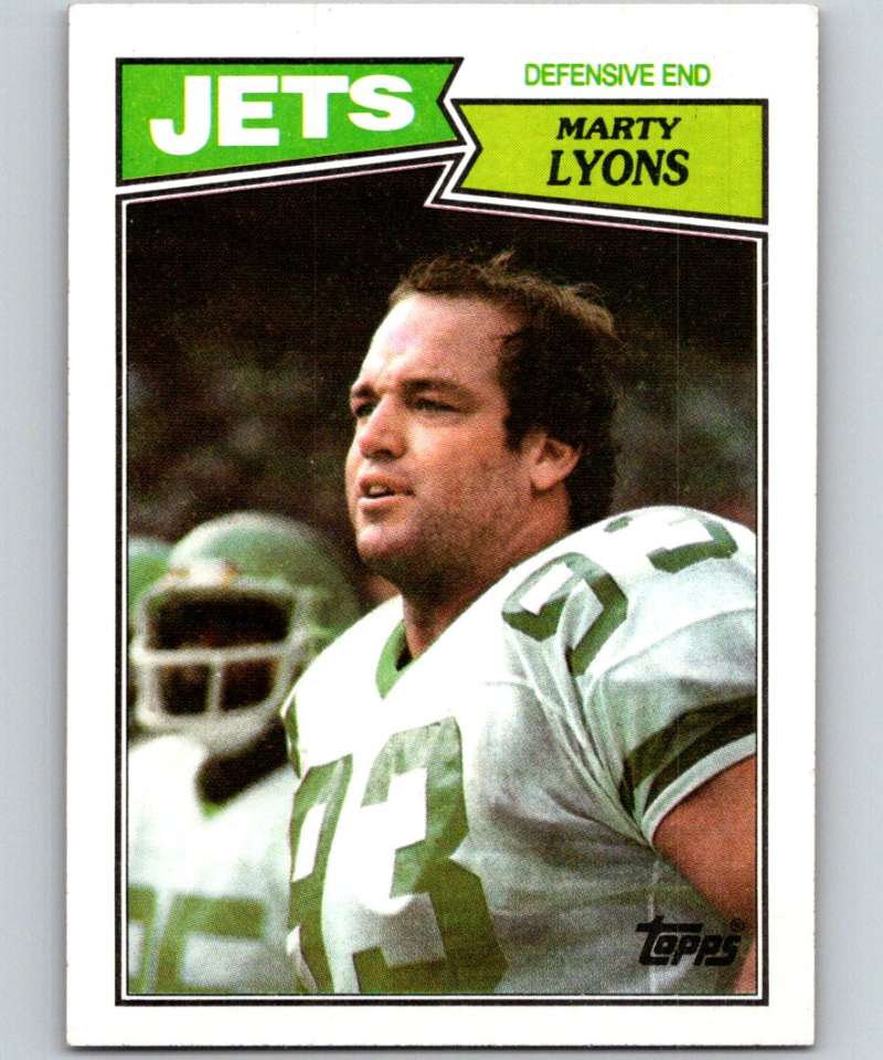 1987 Topps #137 Marty Lyons NY Jets NFL Football Image 1