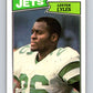 1987 Topps #142 Lester Lyles NY Jets NFL Football Image 1