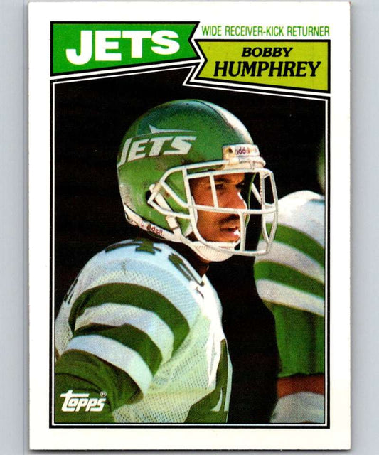 1987 Topps #143 Bobby Humphrey NY Jets UER NFL Football Image 1