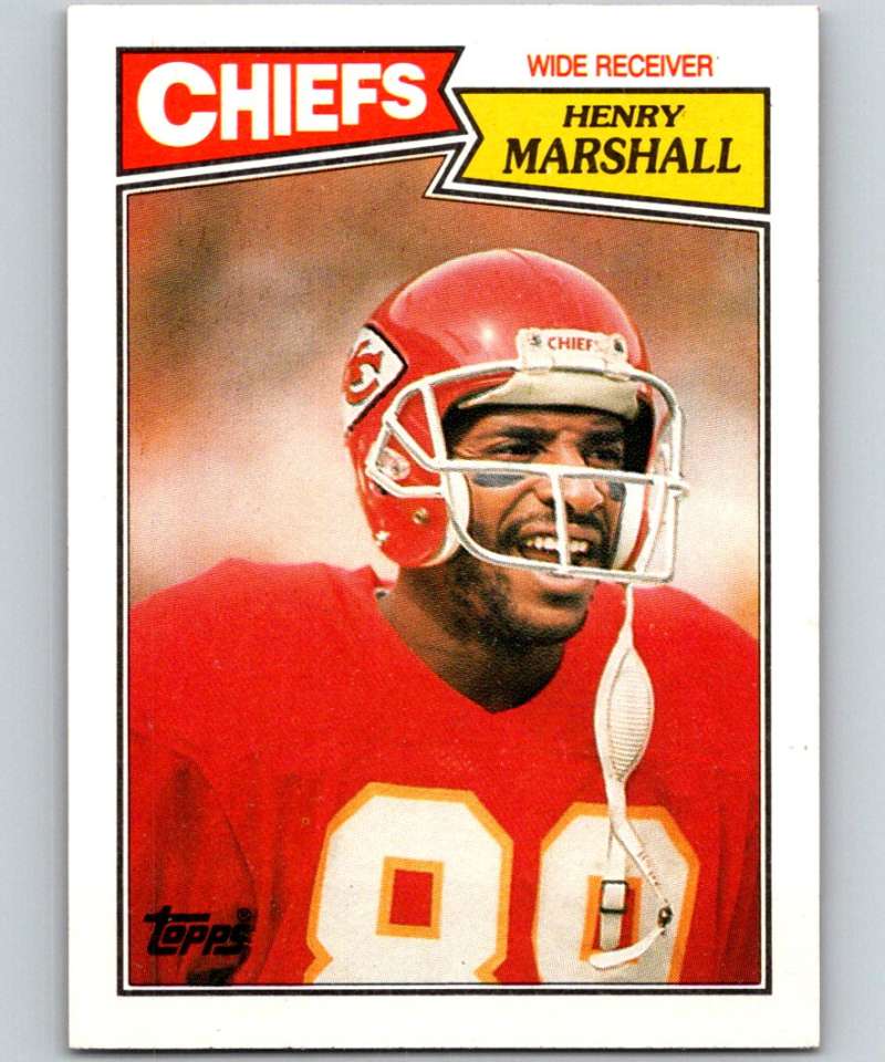1987 Topps #163 Henry Marshall Chiefs NFL Football Image 1