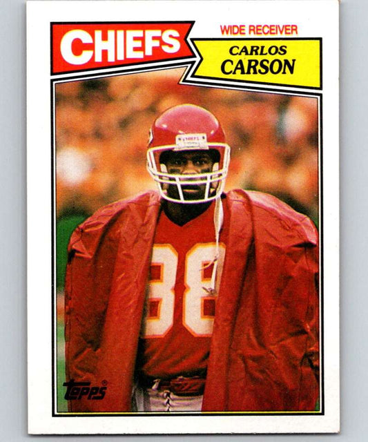 1987 Topps #164 Carlos Carson Chiefs NFL Football Image 1