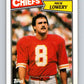 1987 Topps #165 Nick Lowery Chiefs NFL Football Image 1