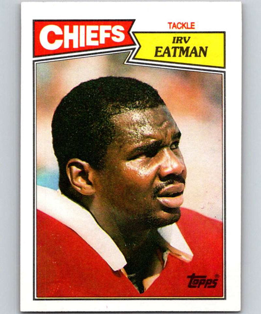 1987 Topps #166 Irv Eatman RC Rookie Chiefs NFL Football Image 1