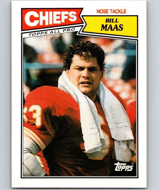 1987 Topps #169 Bill Maas Chiefs NFL Football Image 1