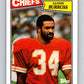 1987 Topps #170 Lloyd Burruss RC Rookie Chiefs NFL Football Image 1