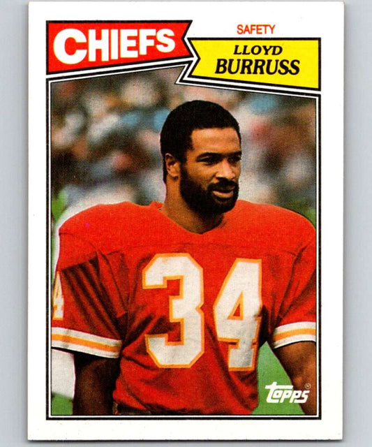 1987 Topps #170 Lloyd Burruss RC Rookie Chiefs NFL Football Image 1