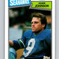 1987 Topps #179 Norm Johnson Seahawks NFL Football Image 1