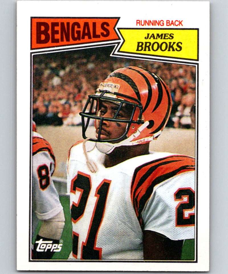 1987 Topps #186 James Brooks Bengals NFL Football Image 1