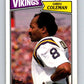 1987 Topps #206 Greg Coleman Vikings NFL Football Image 1