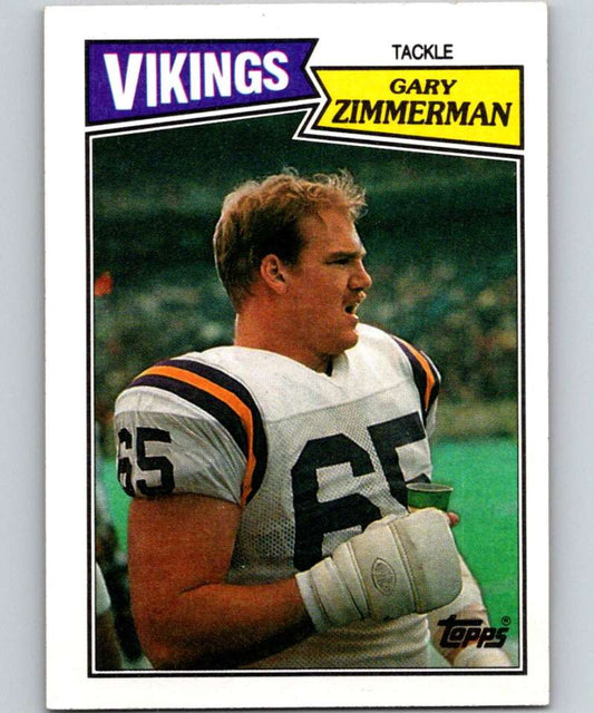 1987 Topps #207 Gary Zimmerman RC Rookie Vikings NFL Football