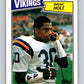 1987 Topps #210 Issiac Holt RC Rookie Vikings NFL Football Image 1