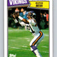 1987 Topps #212 Rufus Bess Vikings NFL Football Image 1