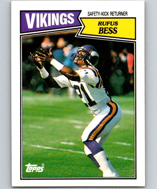 1987 Topps #212 Rufus Bess Vikings NFL Football Image 1