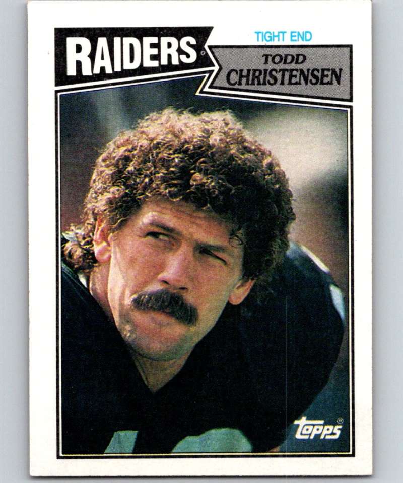 1987 Topps #218 Todd Christensen LA Raiders NFL Football Image 1