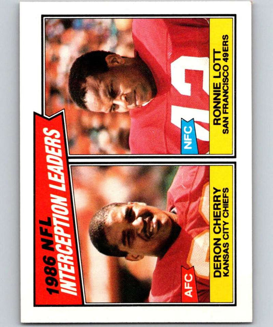 1987 Topps #231 Deron Cherry/Ronnie Lott Interception Leaders NFL Football