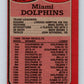 1987 Topps #232 Reggie Roby Dolphins TL NFL Football