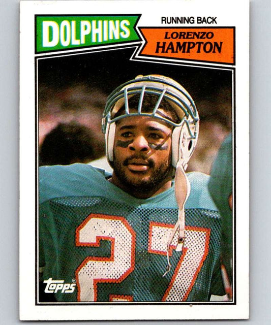 1987 Topps #234 Lorenzo Hampton RC Rookie Dolphins NFL Football