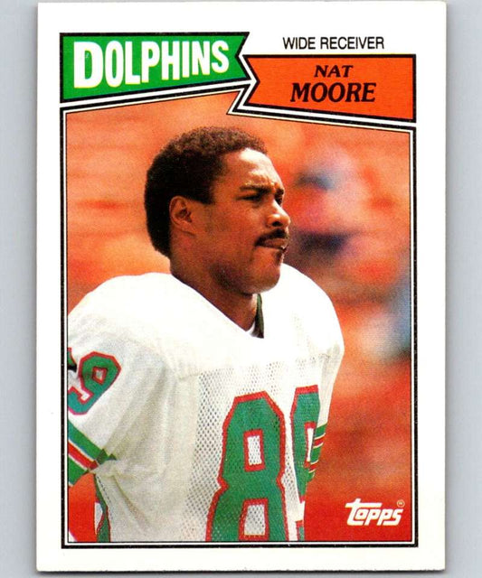 1987 Topps #238 Nat Moore Dolphins NFL Football Image 1
