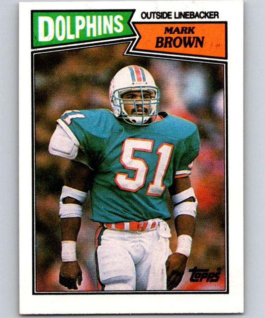 1987 Topps #245 Mark Brown Dolphins NFL Football