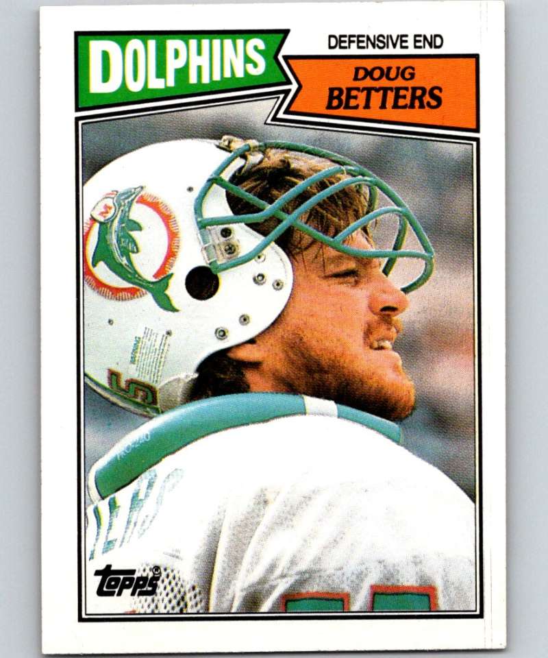 1987 Topps #246 Doug Betters Dolphins NFL Football Image 1