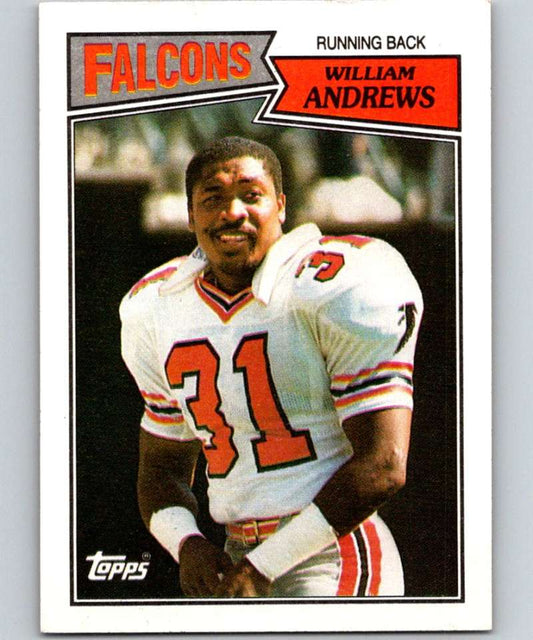 1987 Topps #251 William Andrews Falcons NFL Football Image 1