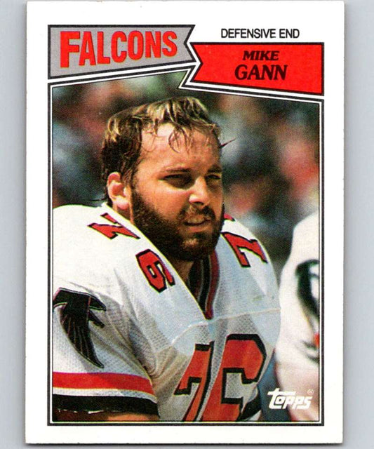 1987 Topps #256 Mike Gann RC Rookie Falcons NFL Football