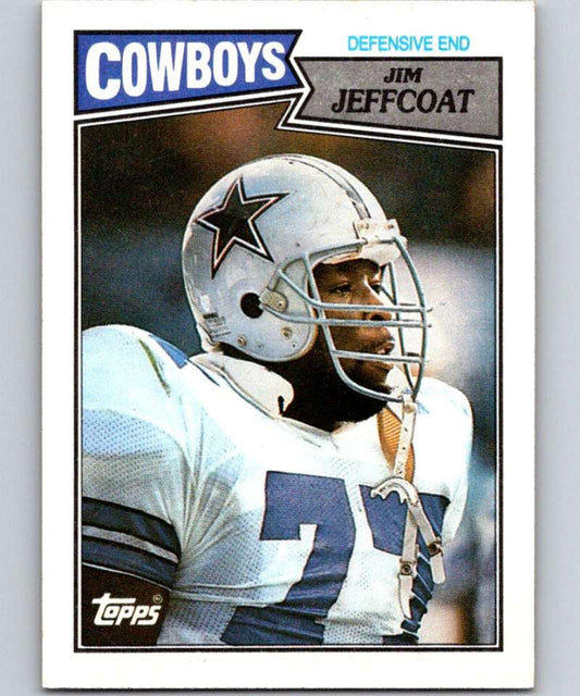 1987 Topps #268 Jim Jeffcoat Cowboys NFL Football Image 1